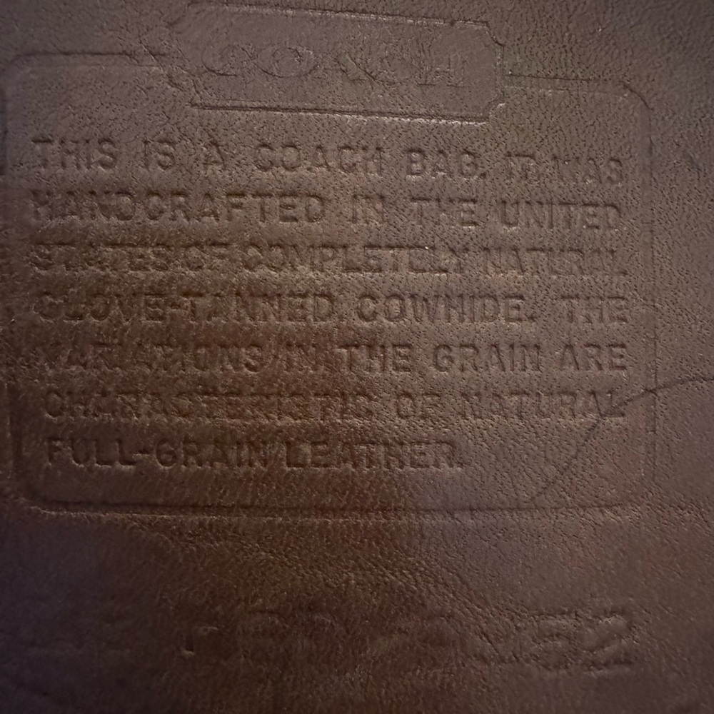 Coach Vintage Lulu’s Legacy Brown Leather Shoulder Bag 9952 - Picture 4 of 10